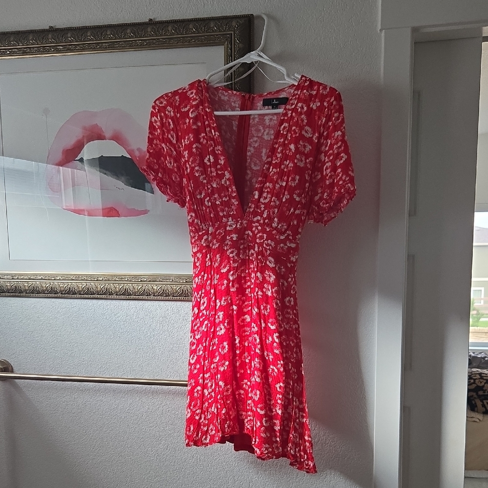 Lulu's Floral Red Dress 🍒